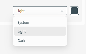 Appearance: Theme